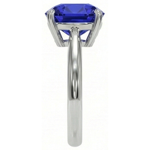 White Gold Solitaire Ring Cushion Sri Lankan Sapphire 2.25 Carats
