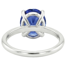 natural oval sapphire 2ct ring side angle