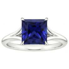 natural princess sapphire 5ct ring profile view