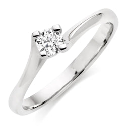 White Gold Solitaire Round 1.10 Carat Real Natural Earth Mined Diamond Engagement Ring