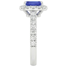 natural emerald sapphire 5ct ring profile view