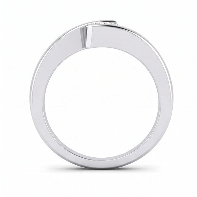 White Gold Sparkling Oval Cut Solitaire Natural Earth Mined Diamond Wedding Ring