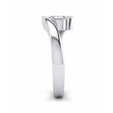 White Gold Sparkling Oval Cut Solitaire Natural Earth Mined Diamond Wedding Ring
