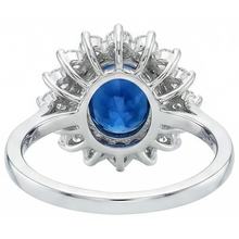 White Gold Sri Lankan Sapphire Natural Earth Mined Diamond Wedding Ring 1.70 Ct Jewellery