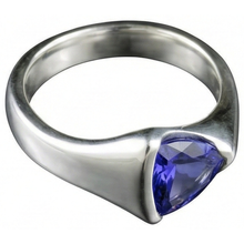 White Gold Trillion Tanzanite 1 Carat Solitaire Ring New