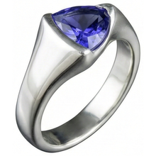 White Gold Trillion Tanzanite 1 Carat Solitaire Ring New