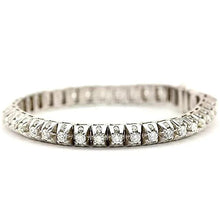 White Real Diamond Tennis Bracelet 6.35 Carats White Gold Jewelry 14K