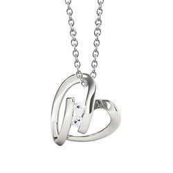 Old European Cut Pendant Necklace – Fine Diamond 1 ct 14K White