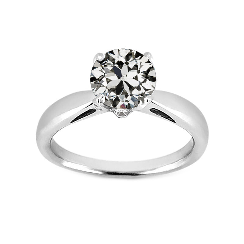 Earth-Mined Diamond Solitaire Ring – main view
