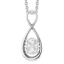 Brilliant Diamond Old Mine Cut Pendant in 14K White Gold – main view