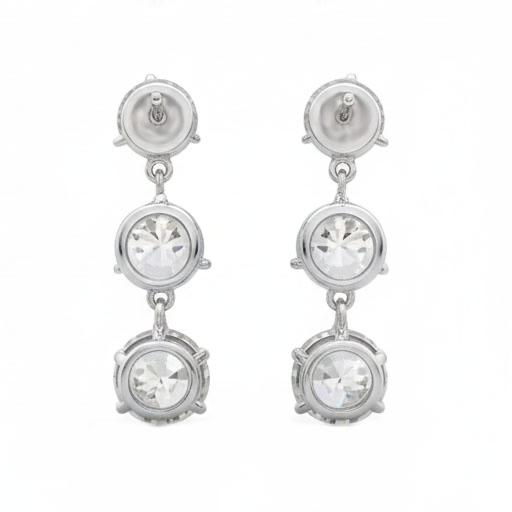 Natural Brilliant Diamond Earrings – side view