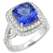 natural round sapphire 4.50ct ring side angle