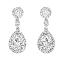 Fine Diamond Antique Cushion Stud Earrings in 14 Karat White Gold – main view