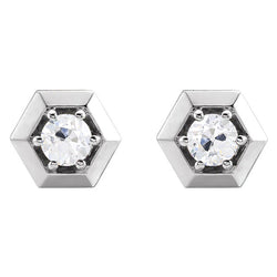 Fine Diamond Stud Earrings 1 ct G/VS1 – 14K White Gold