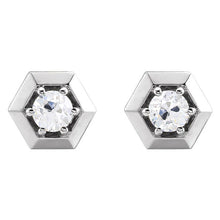 Natural Fine Diamond Stud Earrings 1 ct 14K White Gold – main view