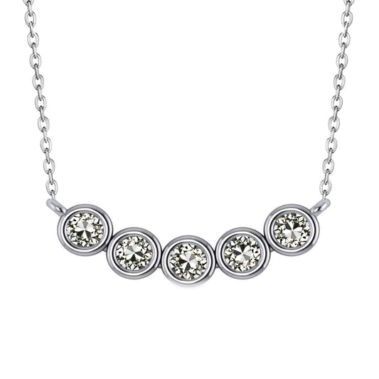 Authentic Fine Diamond Drop Pendant 5 ct 14 Karat White Gold – main view
