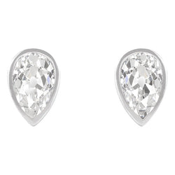 Genuine Diamond Stud Earrings 2 ct – 14K White Gold