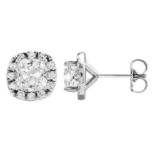 Real Brilliant Diamond Earrings – front view
