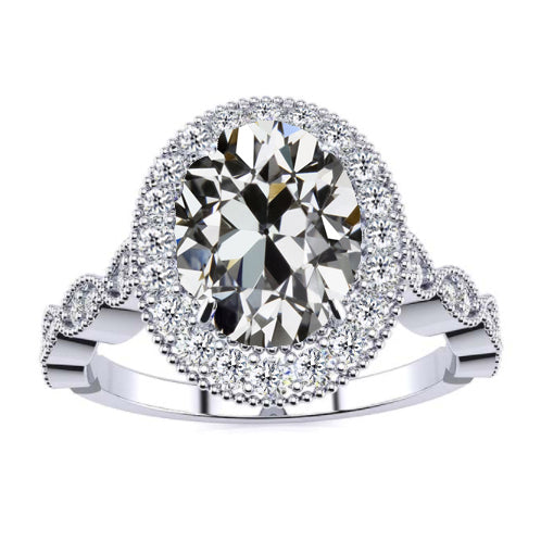 Timeless Diamond Halo Ring 3.50 ct – main view