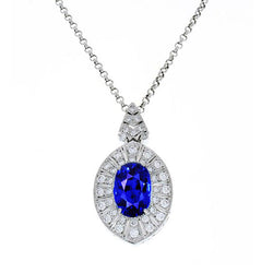 Designer Precious Stone Pendant – Royal Blue Sapphire 1 ct by