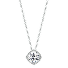 Brilliant Diamond Antique Cushion Pendant in 14K White Gold – main view