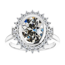 Diamond Halo Engagement Ring 4.50-ct 14K White Gold – main view