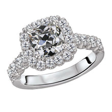 Natural Diamond Halo Setting Ring – main view