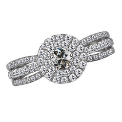 Brilliant Diamond Antique Cushion Halo Ring 2.50 ct – 14K White