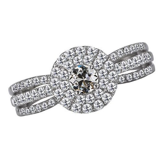 Timeless Brilliant Diamond Halo Ring 2.50 ct – main view