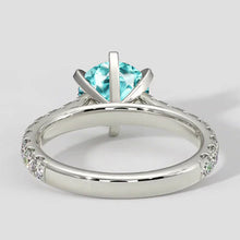 White Gold Paraiba Pave Ring