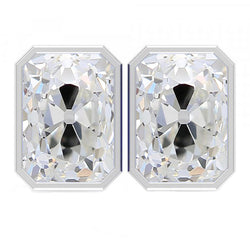 Shimmering Radiant Diamond Earrings – 5 ct 14 Karat White Gold