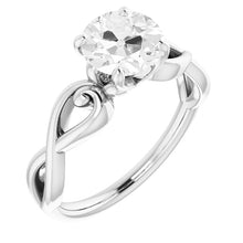 Earth-Mined Diamond Solitaire Engagement Ring 2 ct 14 Karat White Gold – main view