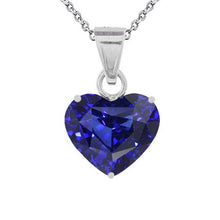 Gemstone Pendant 14K White Gold with Cornflower Blue Sapphire – main view