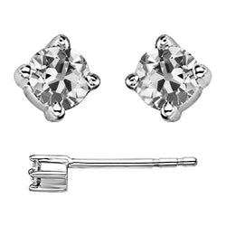 Elegant Fine Diamond Drop Earrings 3.50 ct – 14K White Gold |