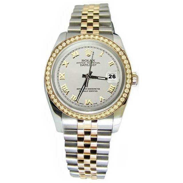 Bezel Rolex Date Just Watch Jubilee