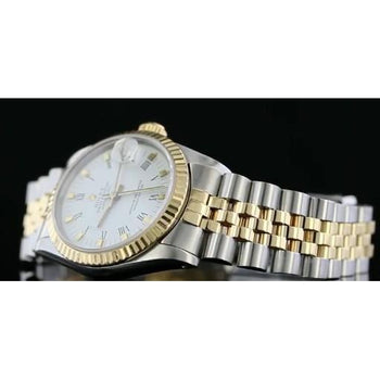 White Stick Dial Rolex Jubilee Bracelet Datejust Watch Gold-Ss