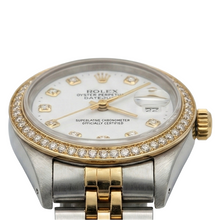 White Dial Bezel Jubilee Ss & Gold Rolex Date Just Lady Watch
