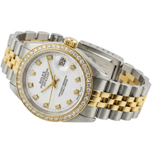 White Dial Bezel Jubilee Ss & Gold Rolex Date Just Lady Watch