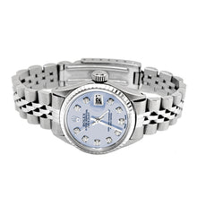 White Diamond Dial Rolex Date Just Watch Jubilee Ss Bracelet