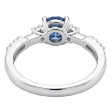 White Gold 1 Carat Blue White Natural Earth Mined Diamonds Engagement Ring