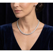White Gold 9 Carat Lab Grown Diamonds Tennis Necklace 14K