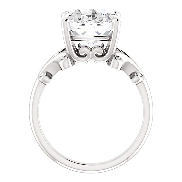 Diamond Solitaire Engagement Ring 5-ct 14K White Gold – side view