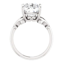 Diamond Solitaire Engagement Ring 5-ct 14K White Gold – side view