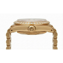 White Mop Roman Dial Presidential Watch Rolex Dj Natural Earth Mined Diamond Bezel Gold