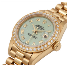 White Mop Roman Dial Presidential Watch Rolex Dj Natural Earth Mined Diamond Bezel Gold