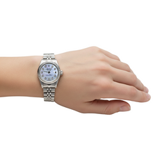 White Natural Earth Mined Diamond Dial Rolex Date Just Watch Jubilee Ss Bracelet P5