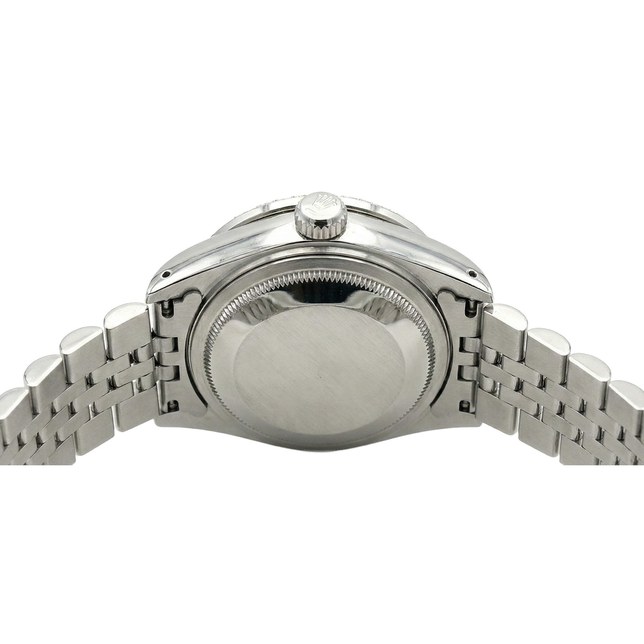 White Roman Dial Date Just Natural Earth Mined Diamond Bracelet Rolex Ladies Watch