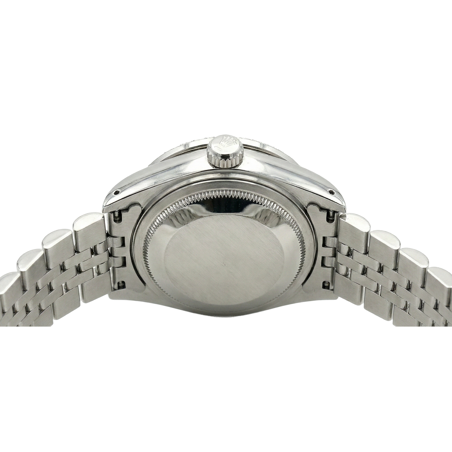 White Roman Dial Date Just Natural Earth Mined Diamond Bracelet Rolex Ladies Watch