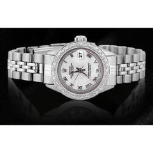 White Roman Dial Diamond Bezel Rolex Dj Watch Ss Jubilee-Bracelet