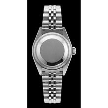 White Roman Dial Rolex Ladies Bracelet Date Just Natural Earth Mined Diamond Bezel